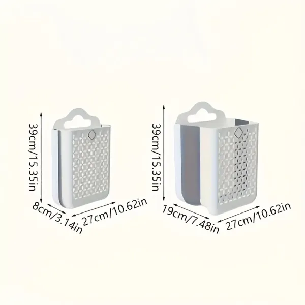 Wall-Mounted Laundry Hamper Set with Ventilated Design, Laundry Tool for Dirty Clothes Organization