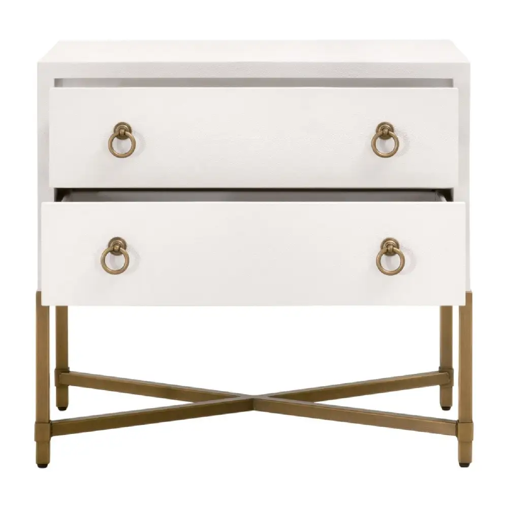 Curved Shagreen Drawer Nightstand