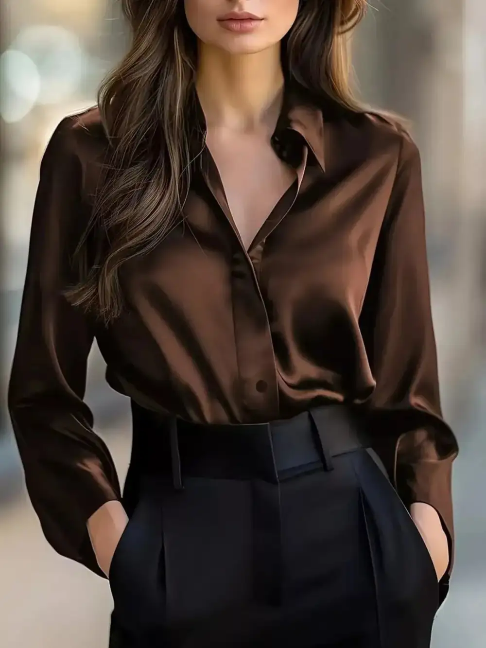 Button Down Collared Long Sleeve Shirt