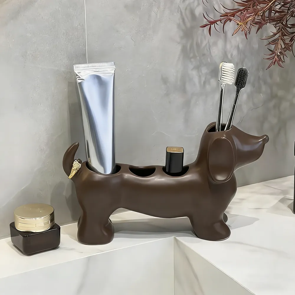 Dog Shaped Toothbrush Stand