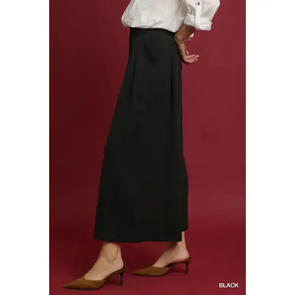 Elastic Waist Wide Leg Pants