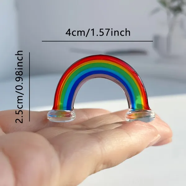 Colorful Rainbow Glass Figurine
