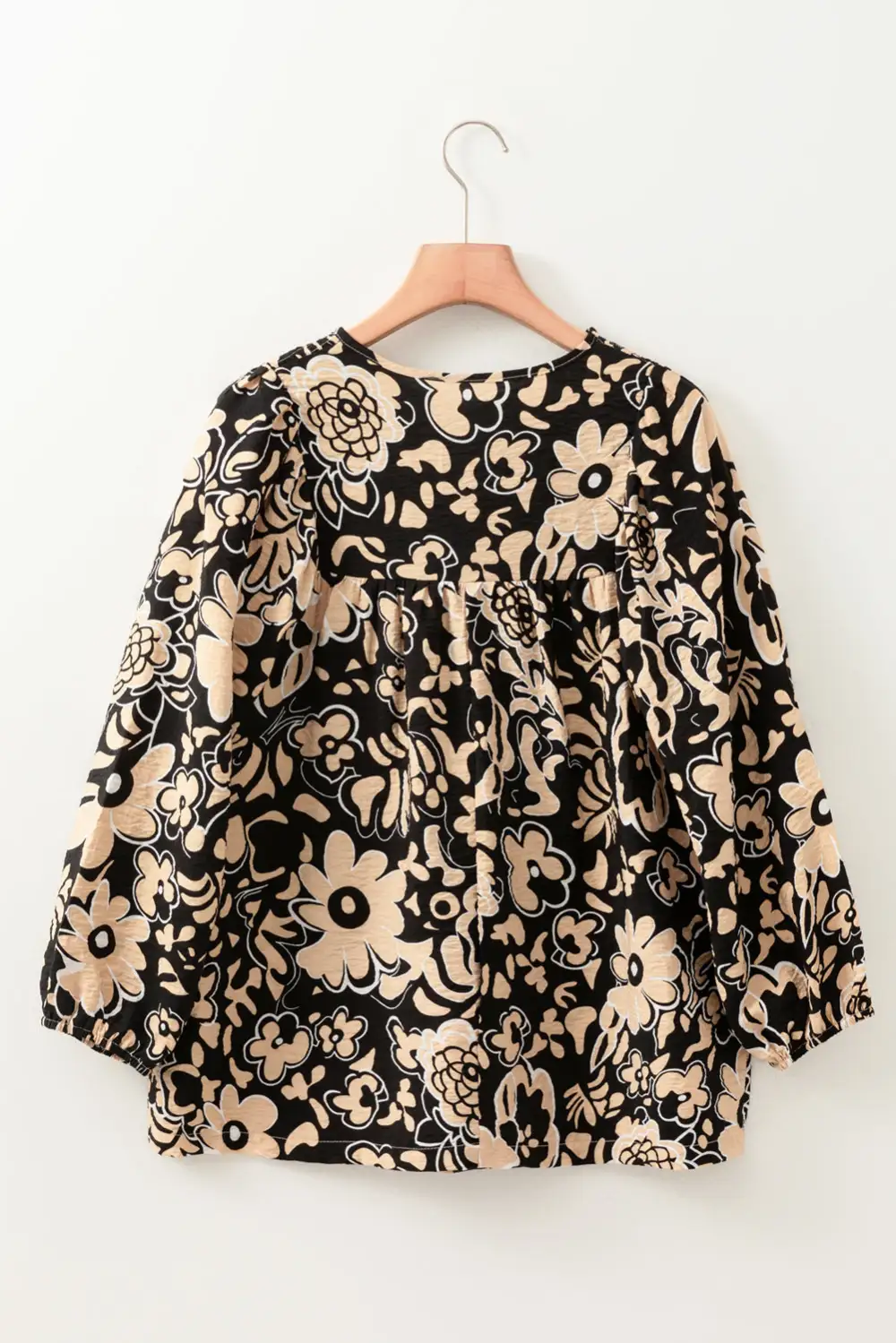 Floral Shirred Boho Blouse