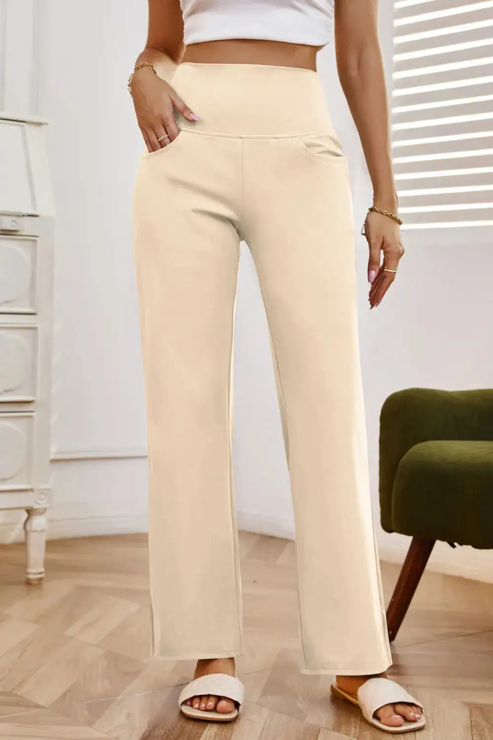 Modern High Waist Wide Leg Pants