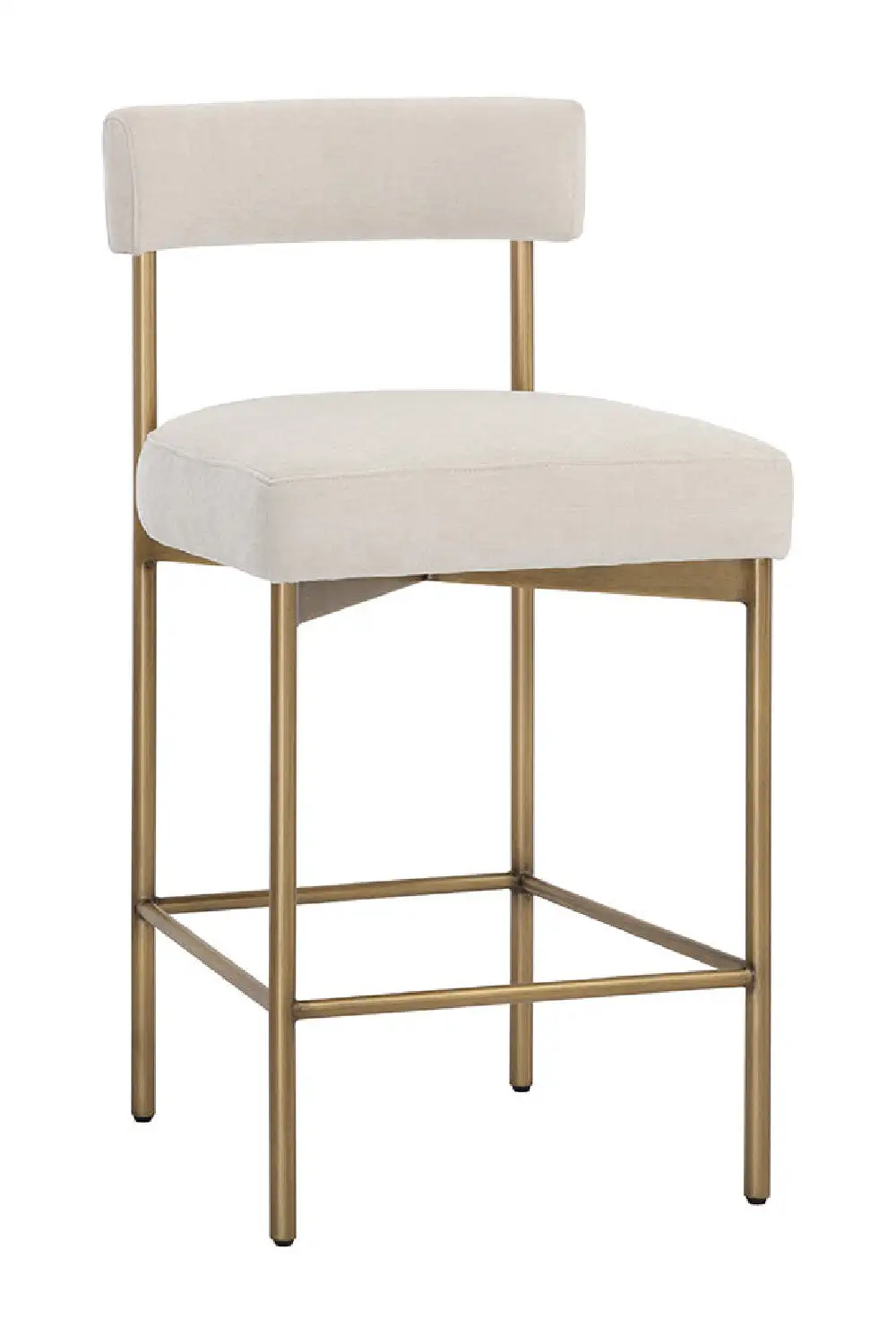 Modern Low-Back Fabric Counter Stool
