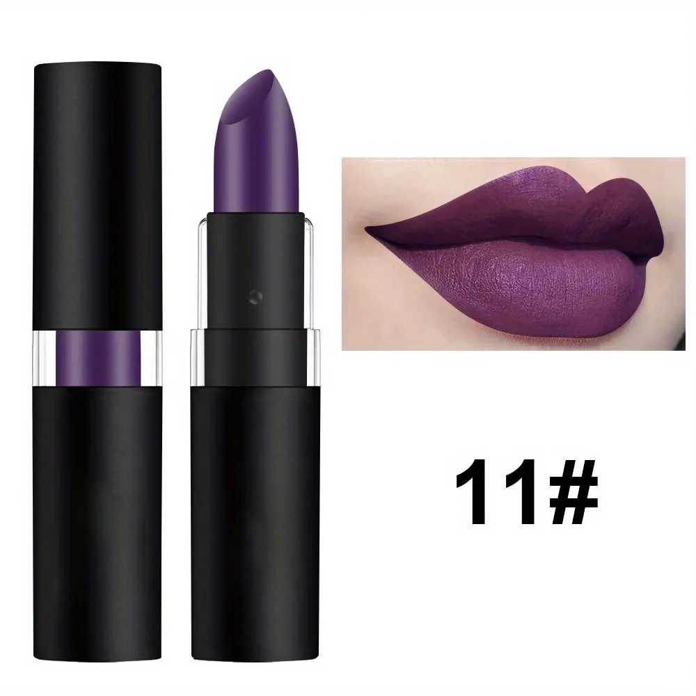 Matte Deep Purple Lipstick