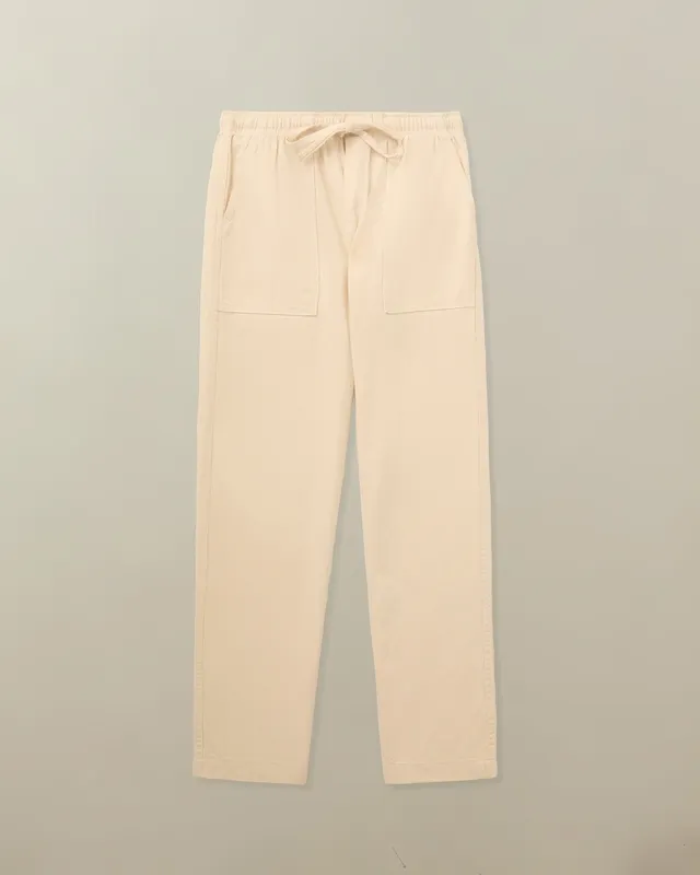 Recycled Cotton Pants Canvas/White