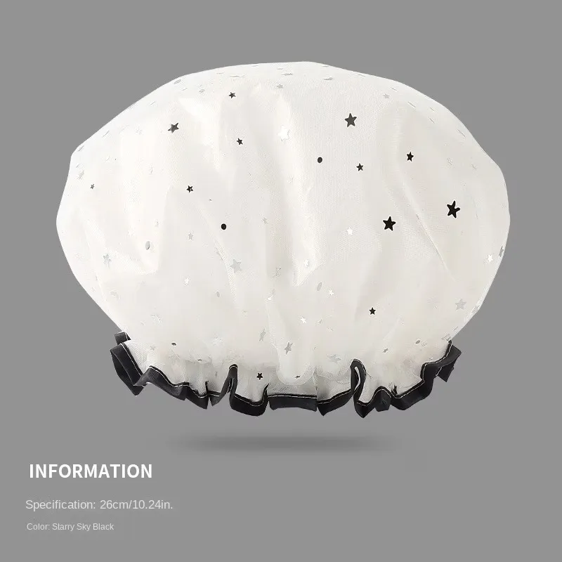 Star Print Shower Cap