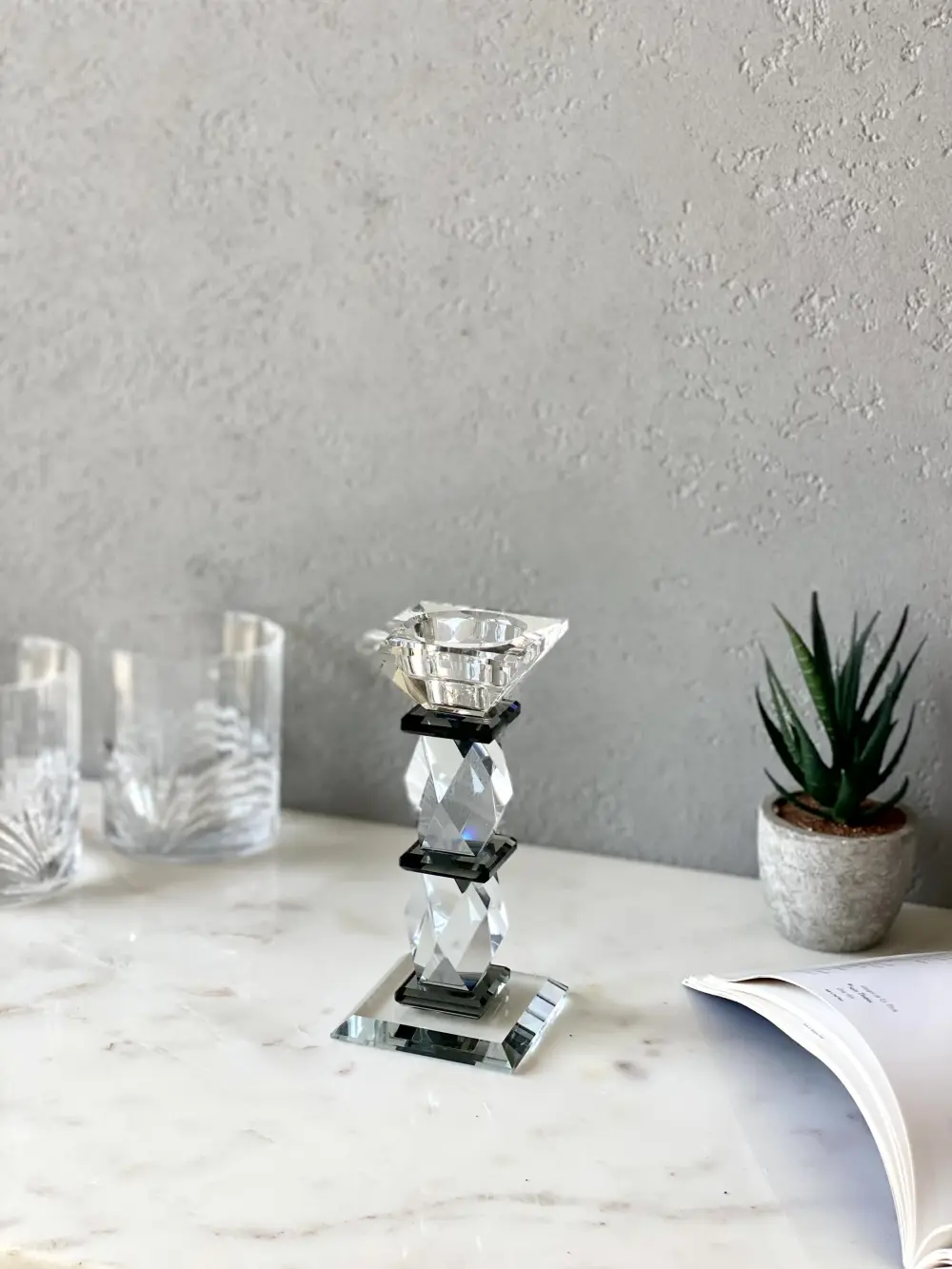 Black Axis Candle Stand Medium