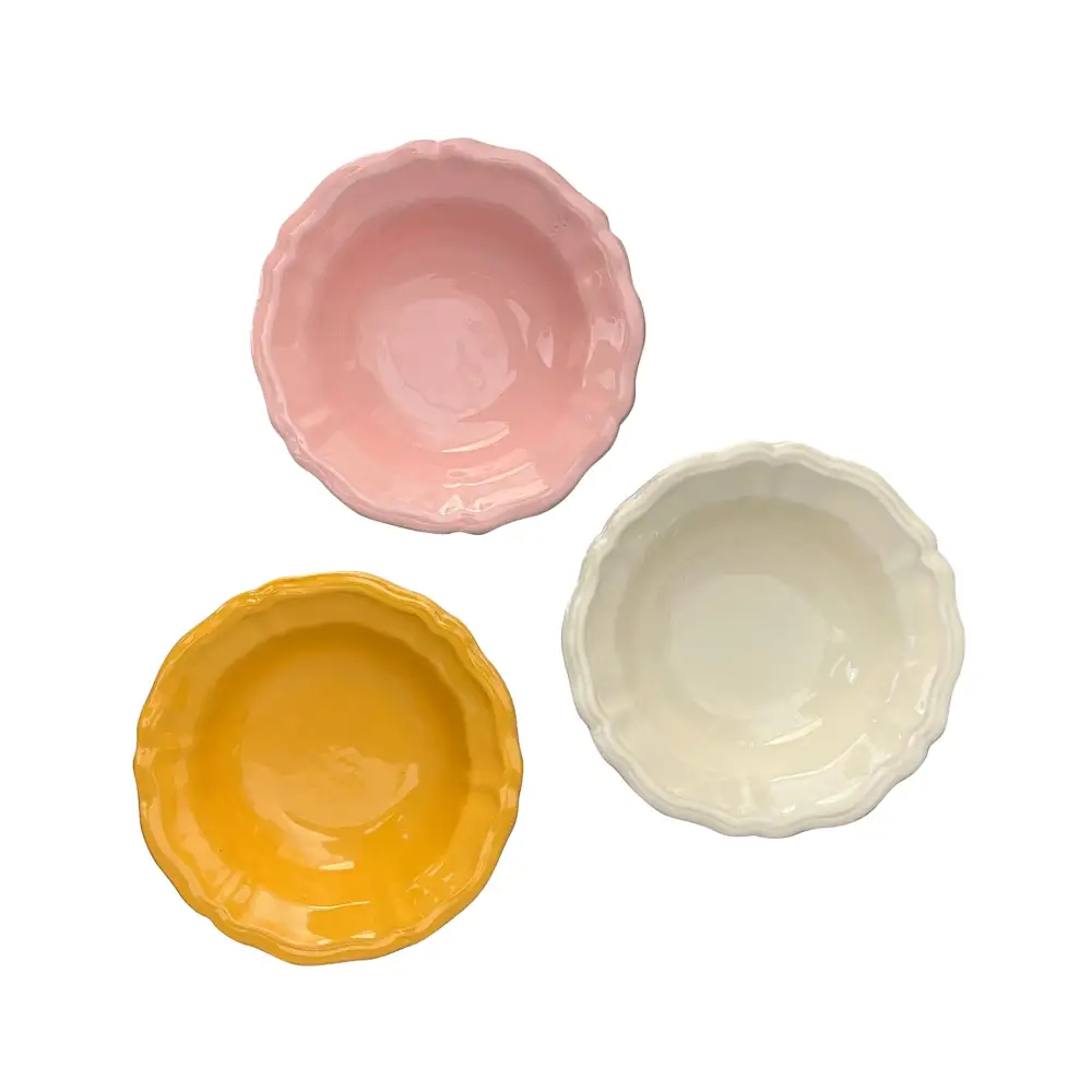 Scalloped Ceramic Side Bowl