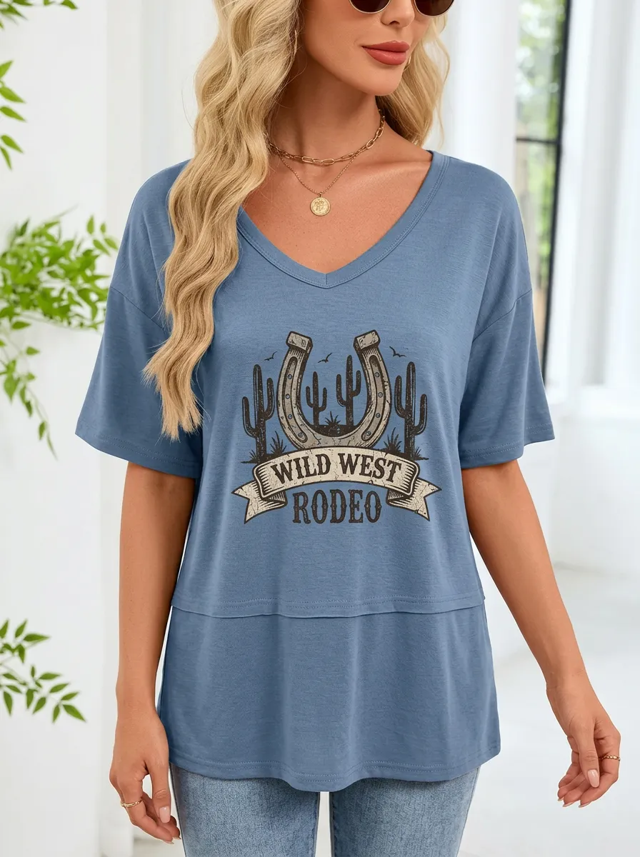 Western Rodeo Cowboy T-Shirt