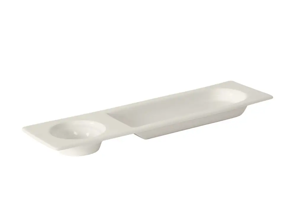 Soft Sheen Dual Section Serving Plate