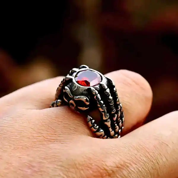 Men's Skeleton Hand Engagement Ring