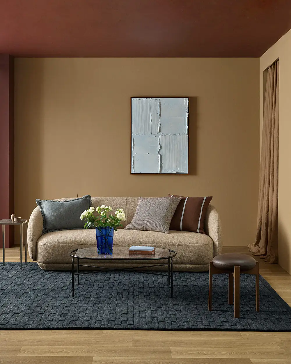 Wool Contemporary Textured Decorative Area Rug
