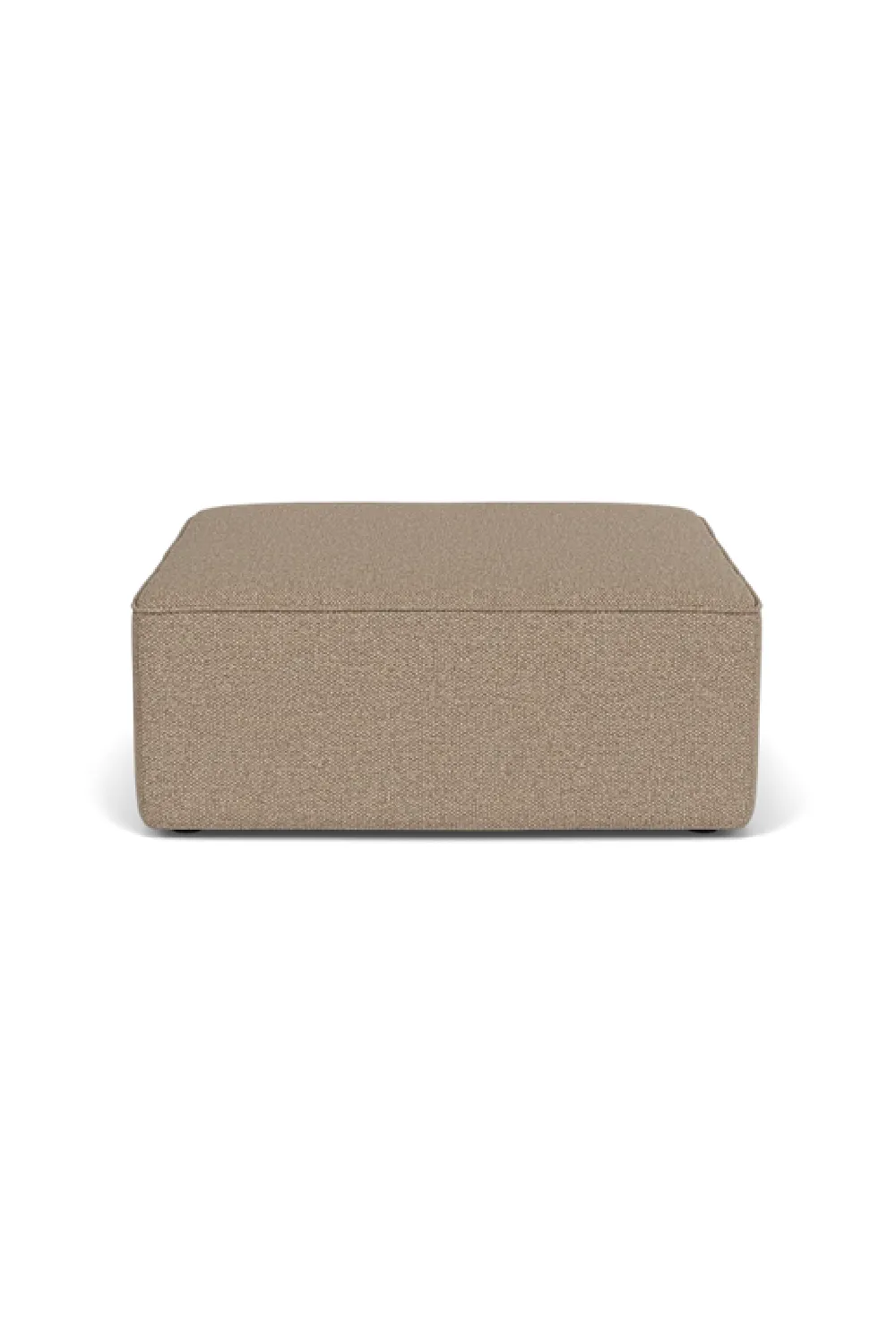 Curved Square Upholstered Ottoman