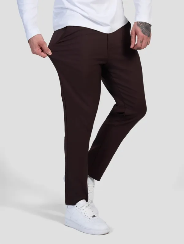 Dark Brown Stretch Pants