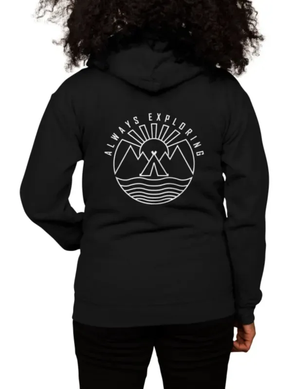 Minimalist Adventure Graphic Hoodie