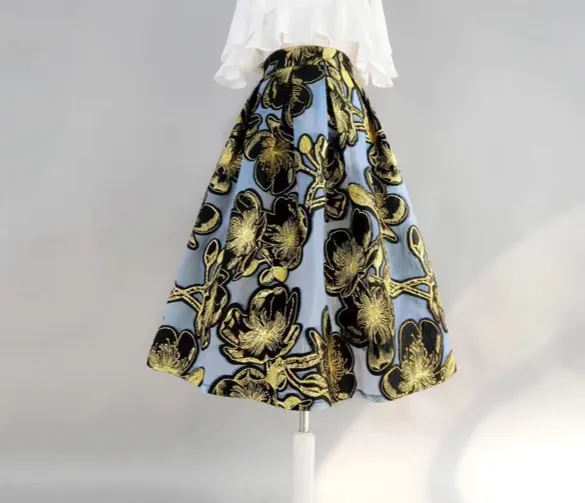 Neat Wardrobe Everyday Casual Embroidered Skirt