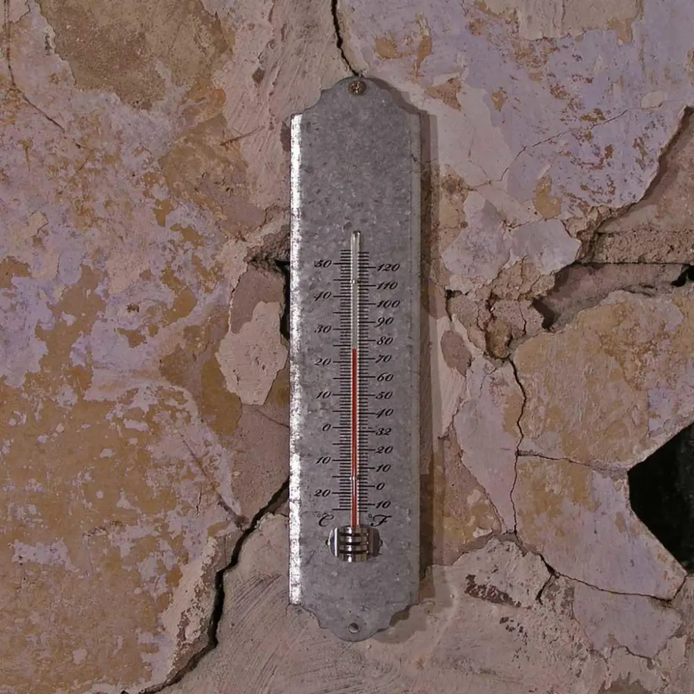 Vintage Zinc Wall Thermometer