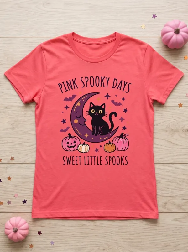 Moonlit Pumpkin Moon Halloween Graphic T-Shirt