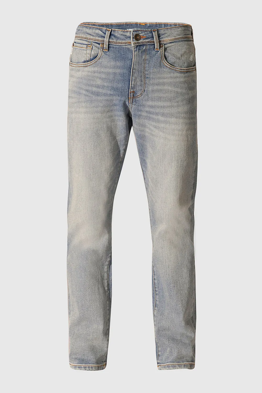 Light Blue Mid Rise Straight Fit JEANS