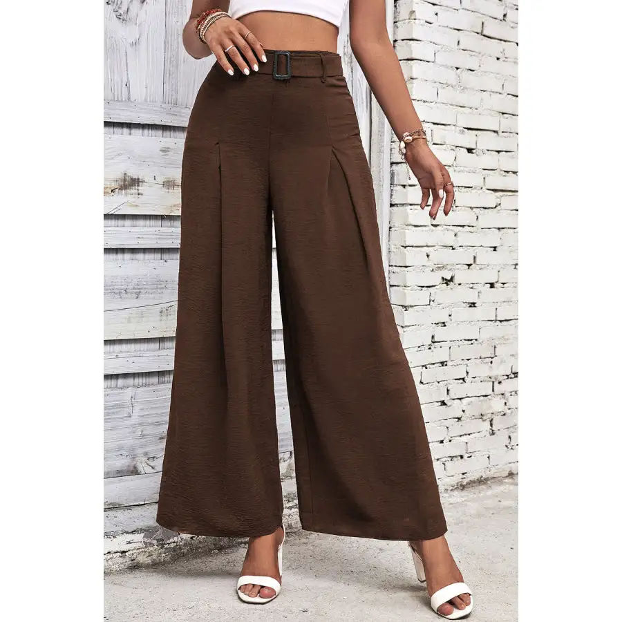 Modern High Waisted Wide Leg Pants