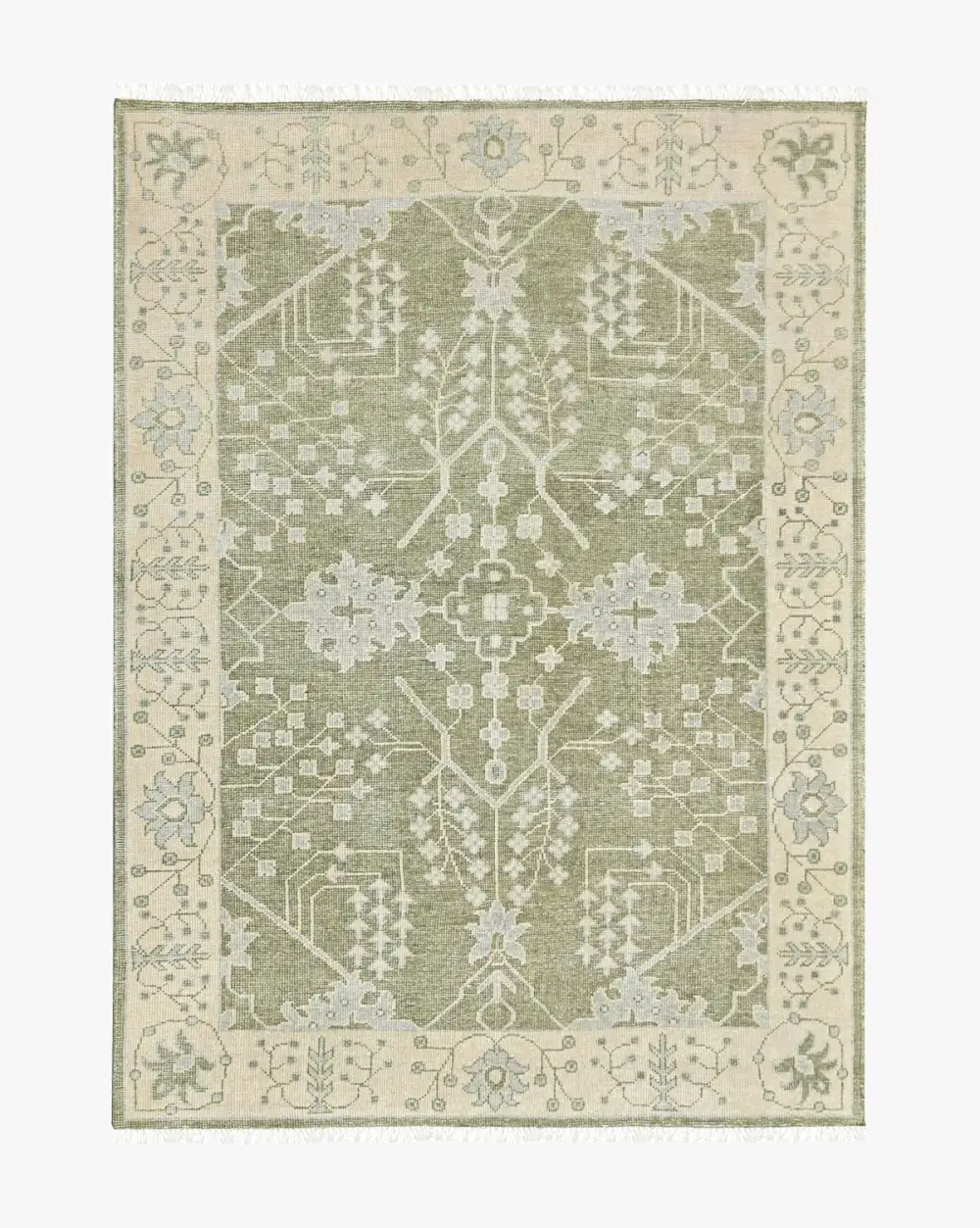 Hand-Knotted Wool Area Rug