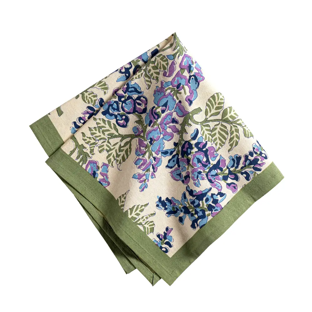 Relaxed Wisteria Floral Napkin Set