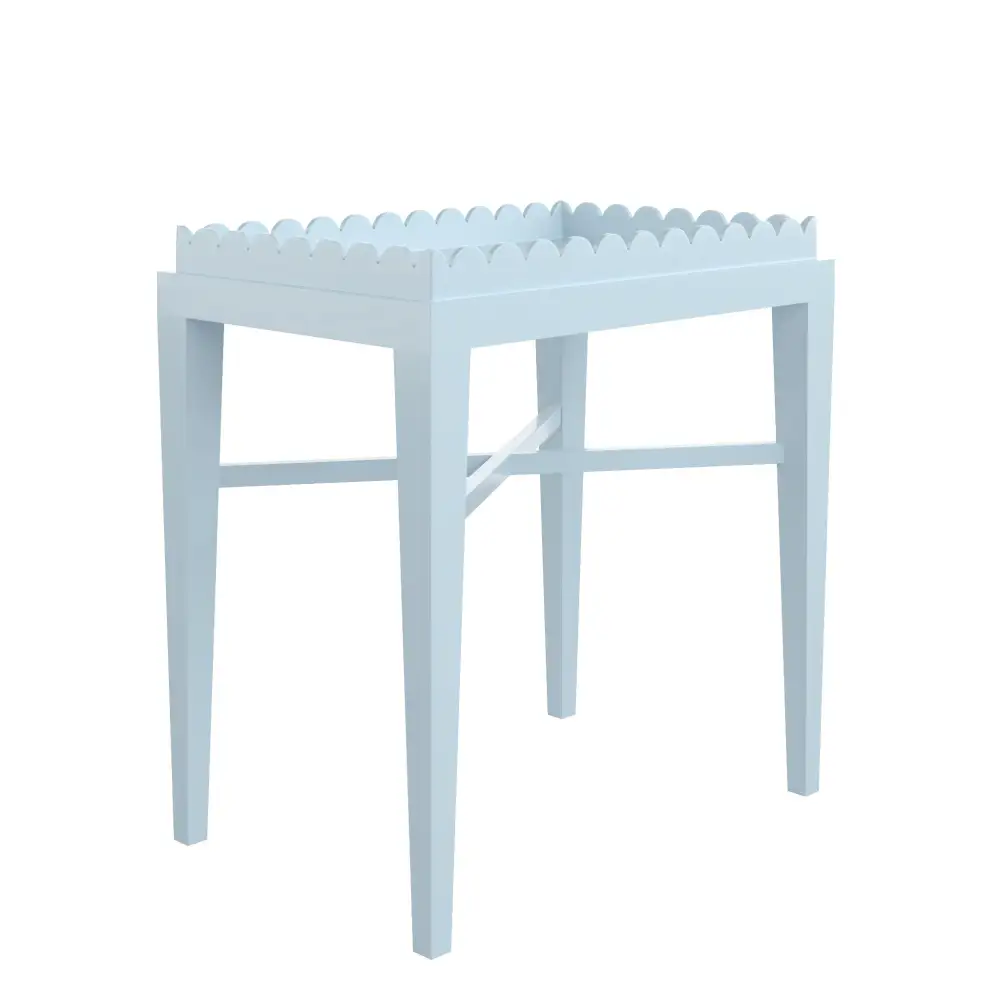 Modern Scalloped Side Table