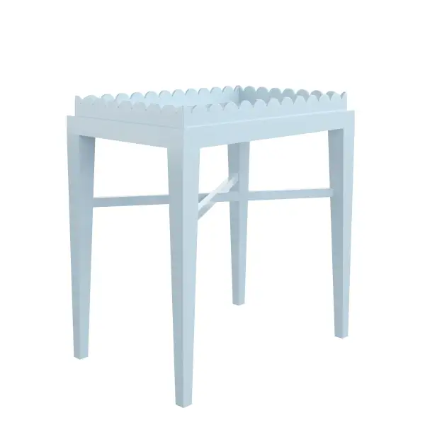 Modern Scalloped Side Table