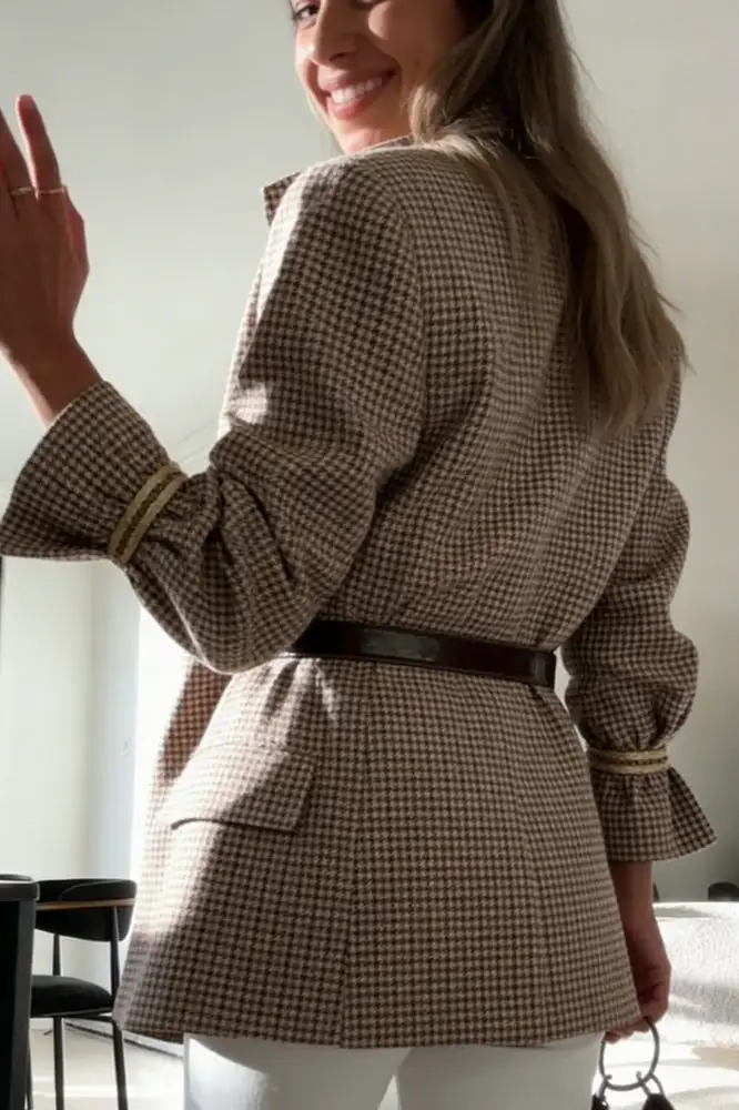 Structured Plaid Vintage Blazer