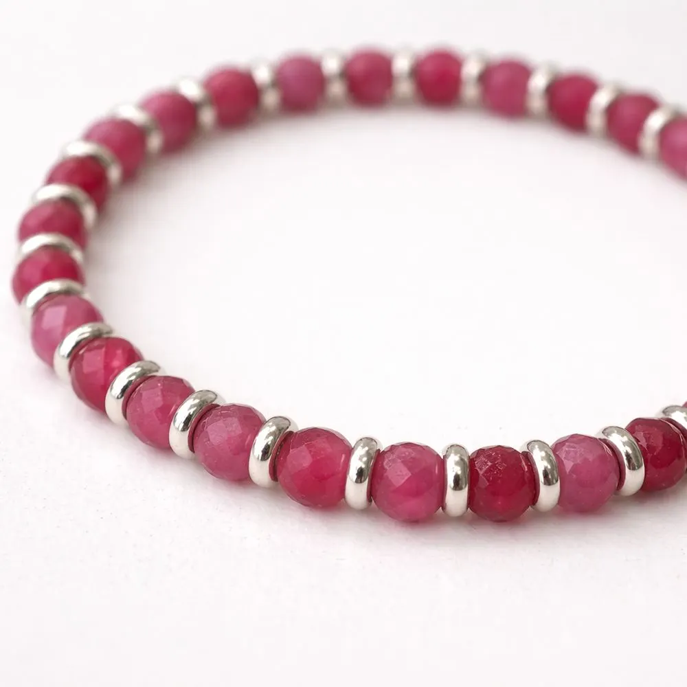 Stretch Gemstone Crystal Bracelet