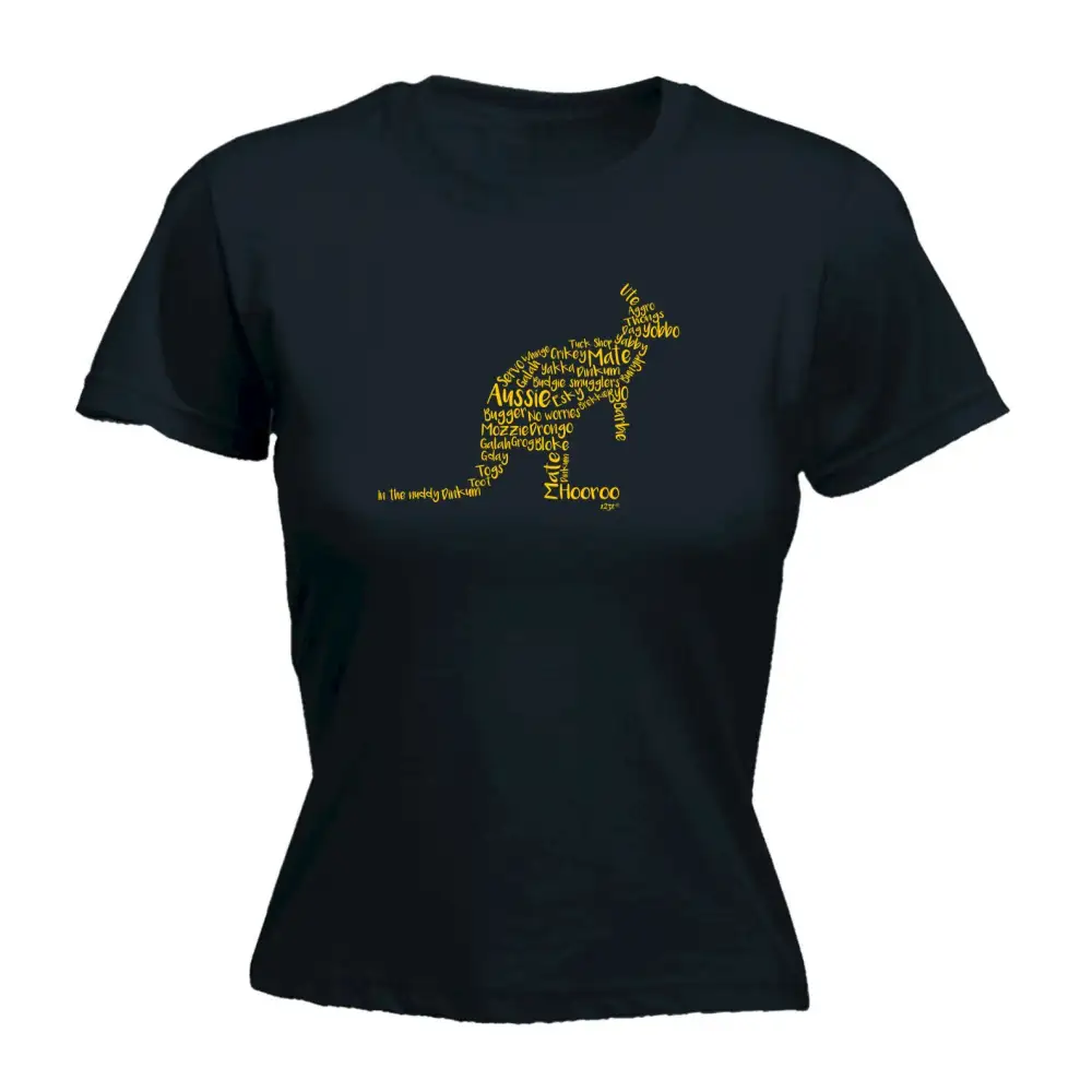 Kangaroo Slang Graphic Fitted Tee