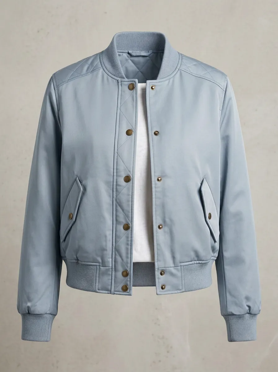 Quilted Utility Minimal Women's Casual Jacket