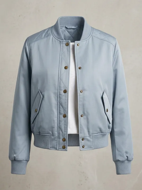 Quilted Utility Minimal Women's Casual Jacket