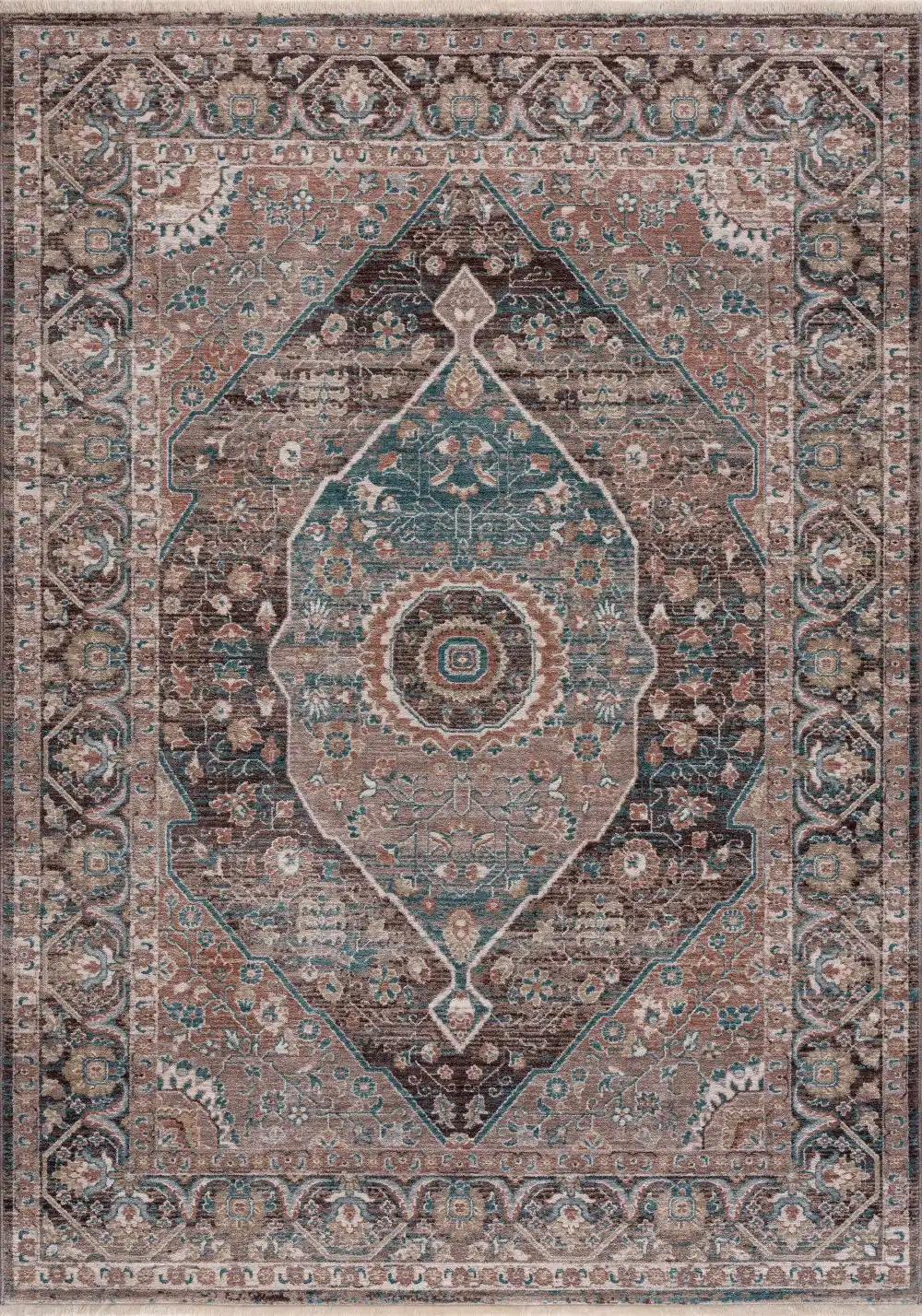 Traditional Area Rug Layered Decor