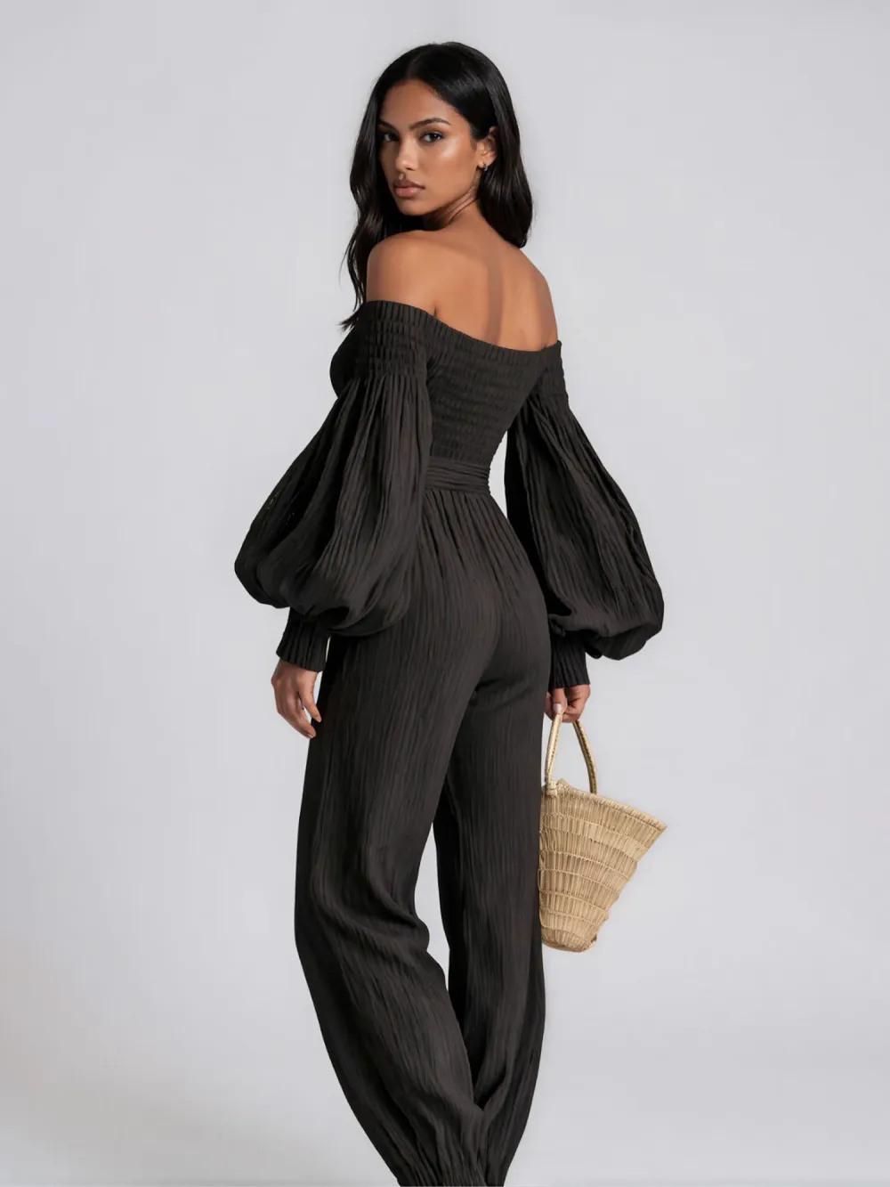 Genesis Balloon Sleeve Ruch Jumpsuit