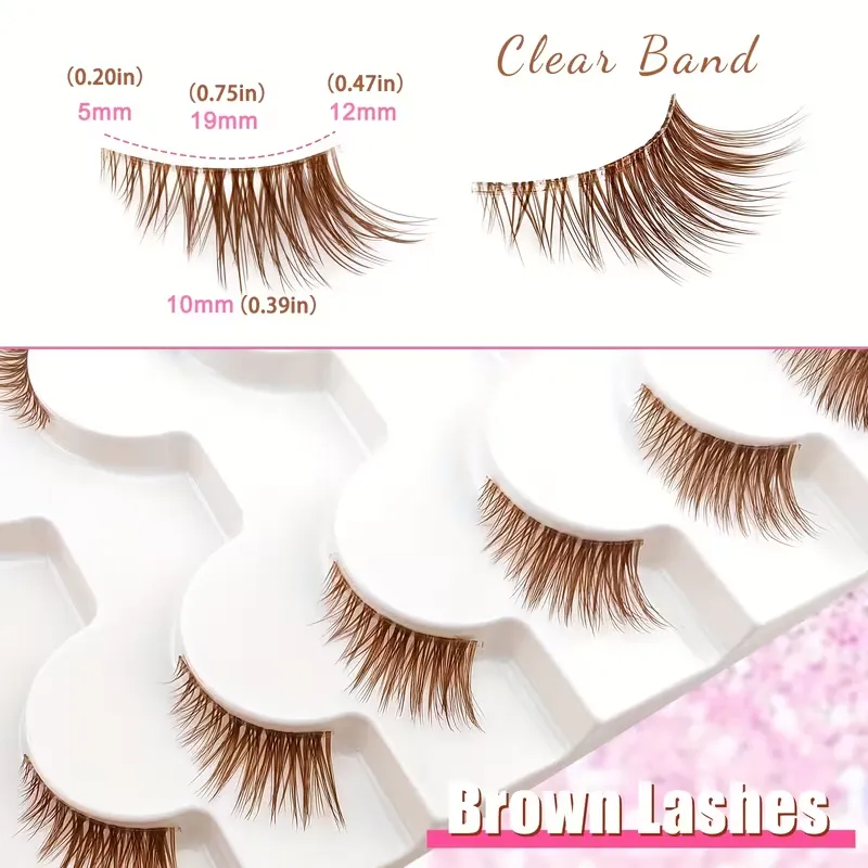 Natural Look Soft Brown Lash Set