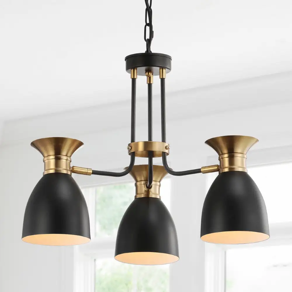 Triple-Light Metal LED Chandelier