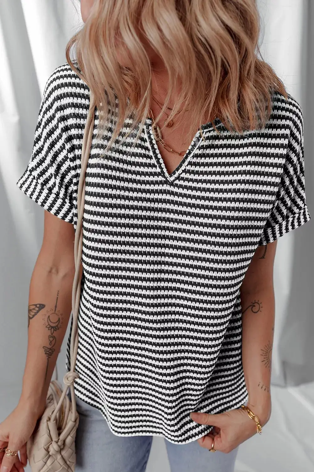 Knit Striped Blouse
