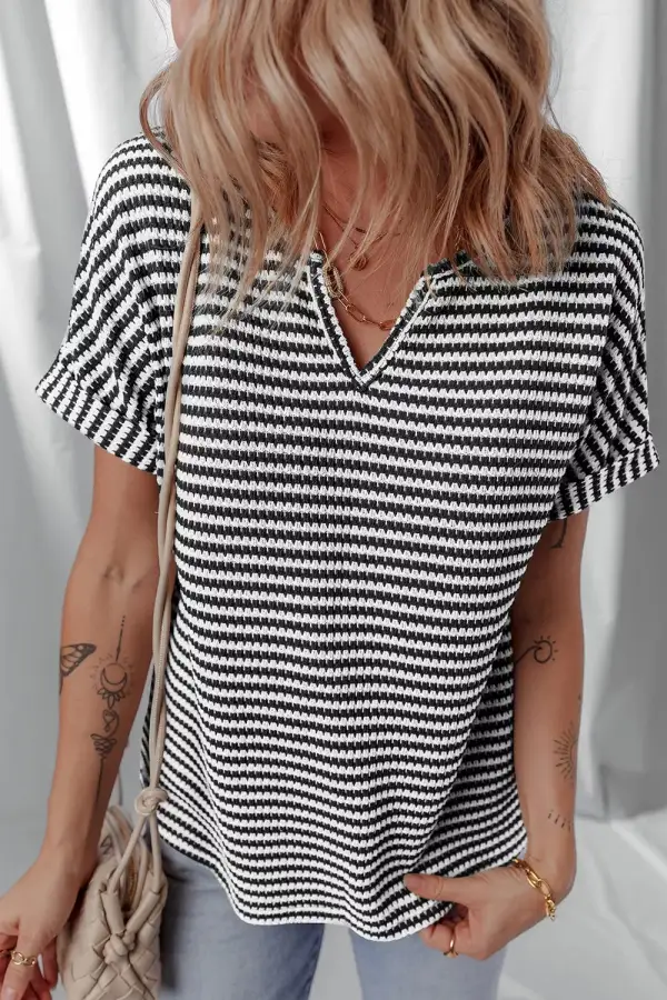 Knit Striped Blouse