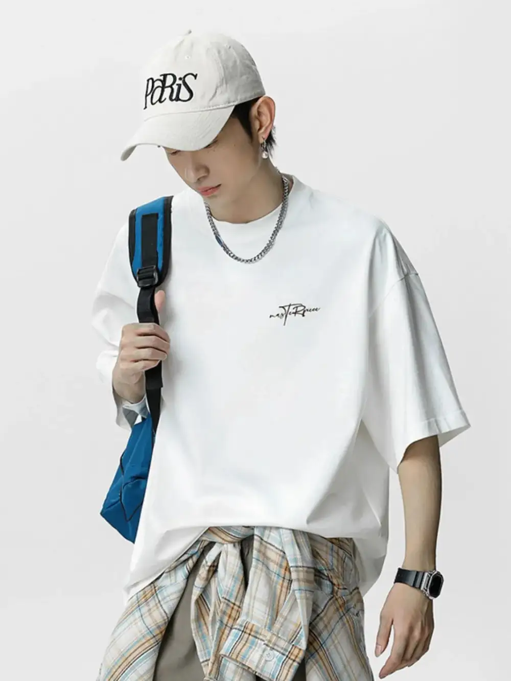 Loose Fit Crew Neck Half Sleeve Tee