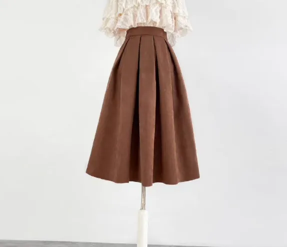 Everyday Casual Velvet Skirt
