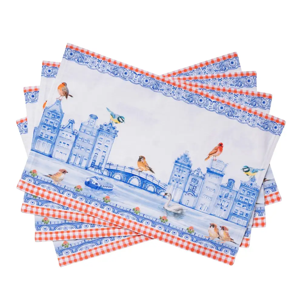 Canal Scene Cotton Placemat Set