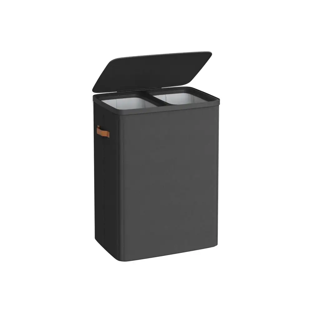 Everyday Double Compartment Removable Liner Divided Laundry Storage Basket