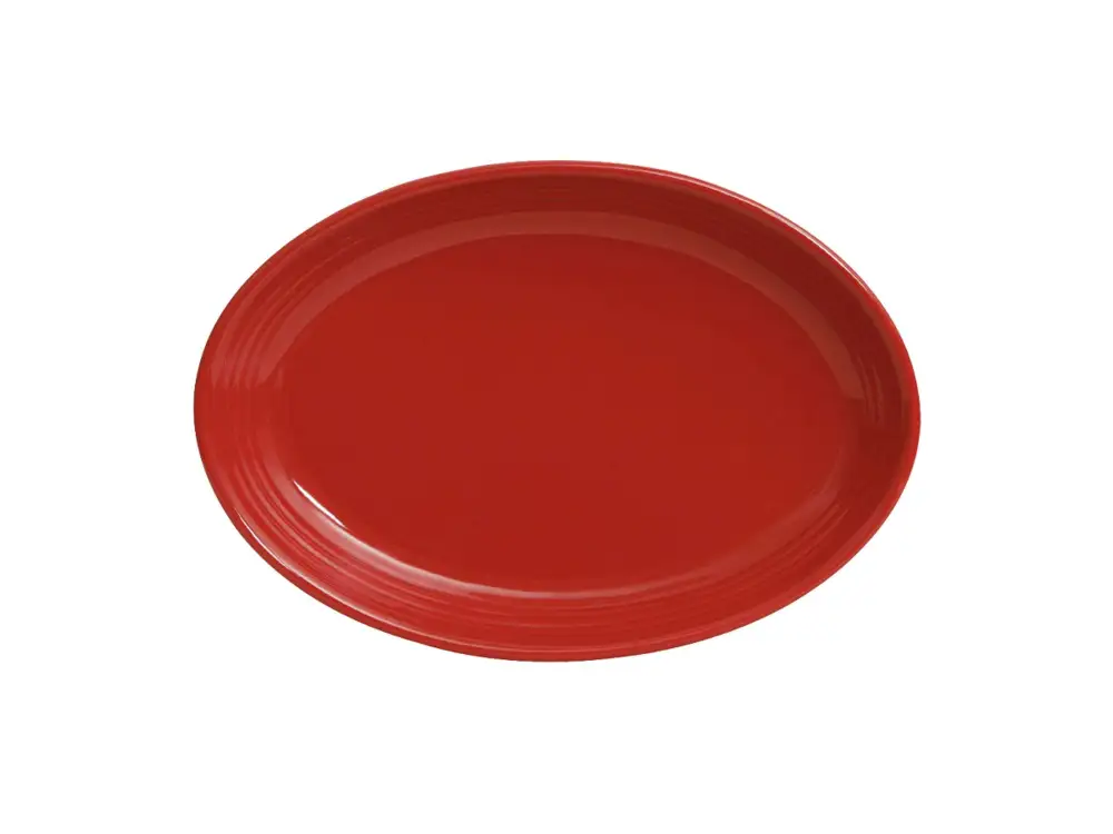 Concentric Pattern Oval Service Platter