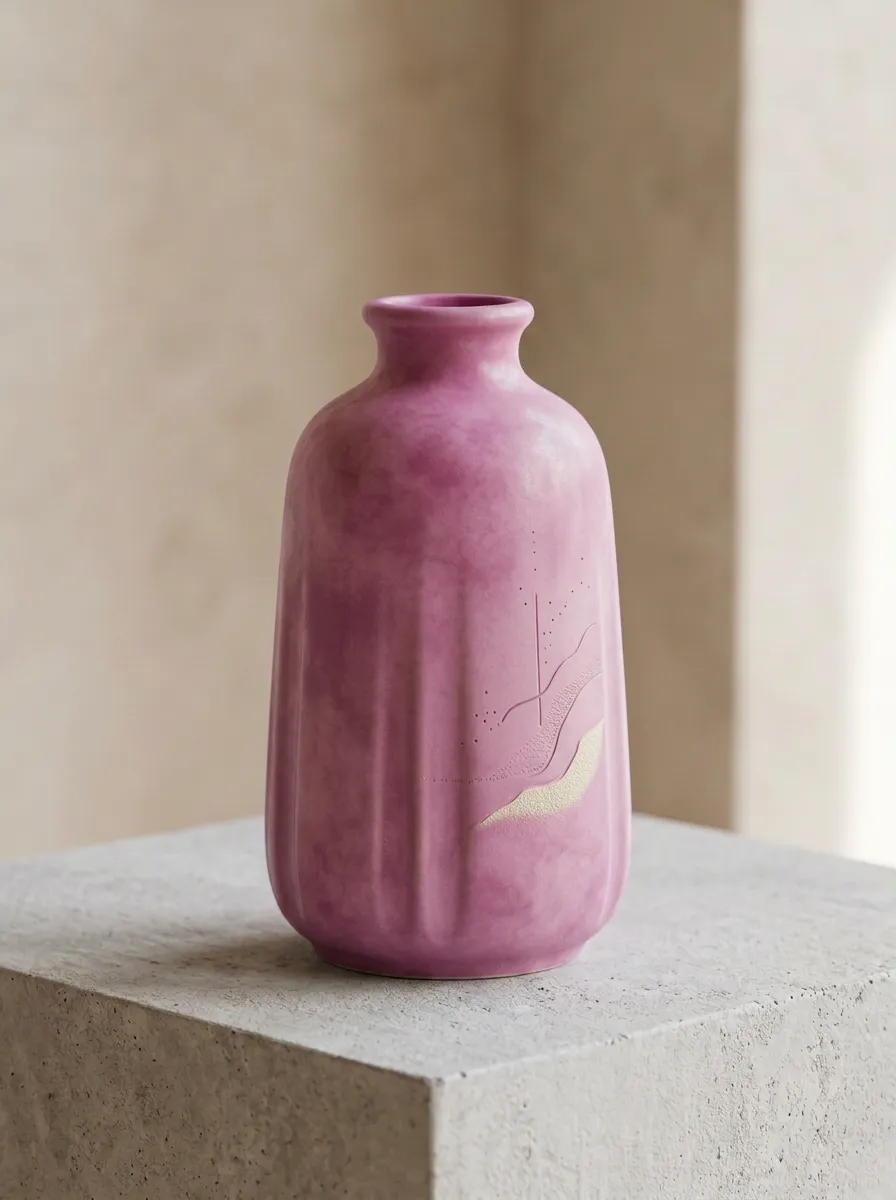 Minimalist Abstract Line Printed Table Vase
