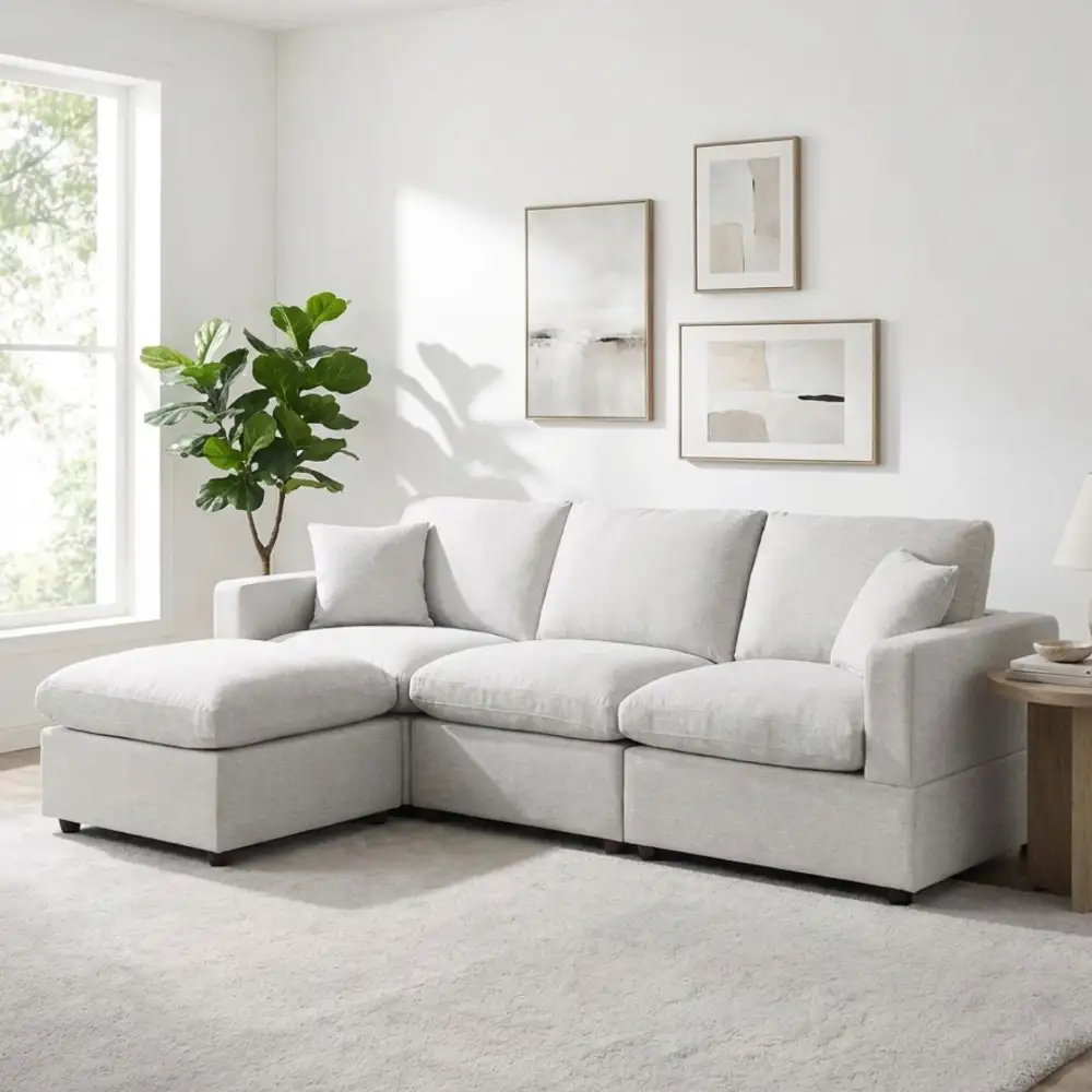 Casual Relaxed Modular Sofa