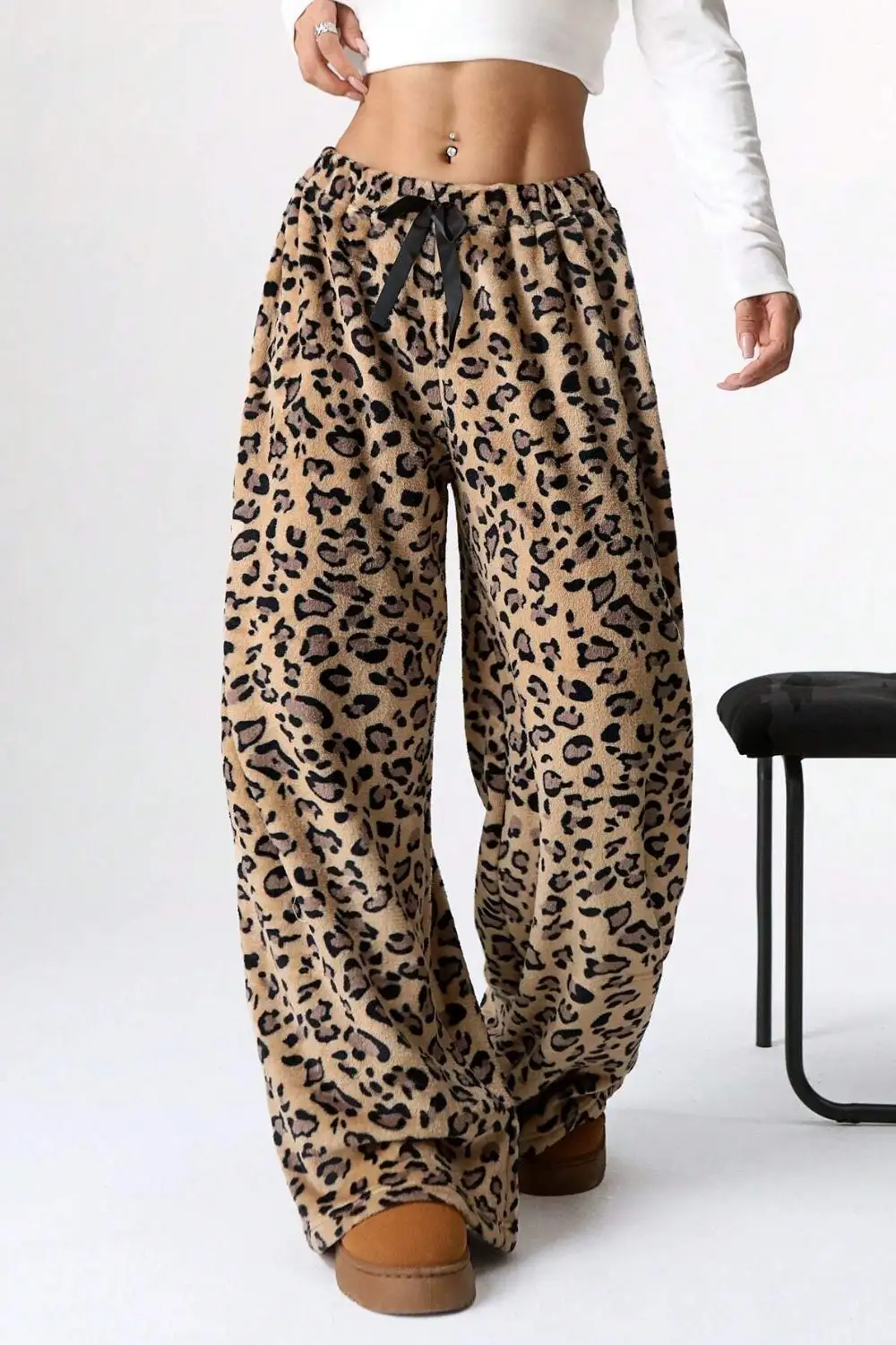 Leopard Wide Leg Pants Edit