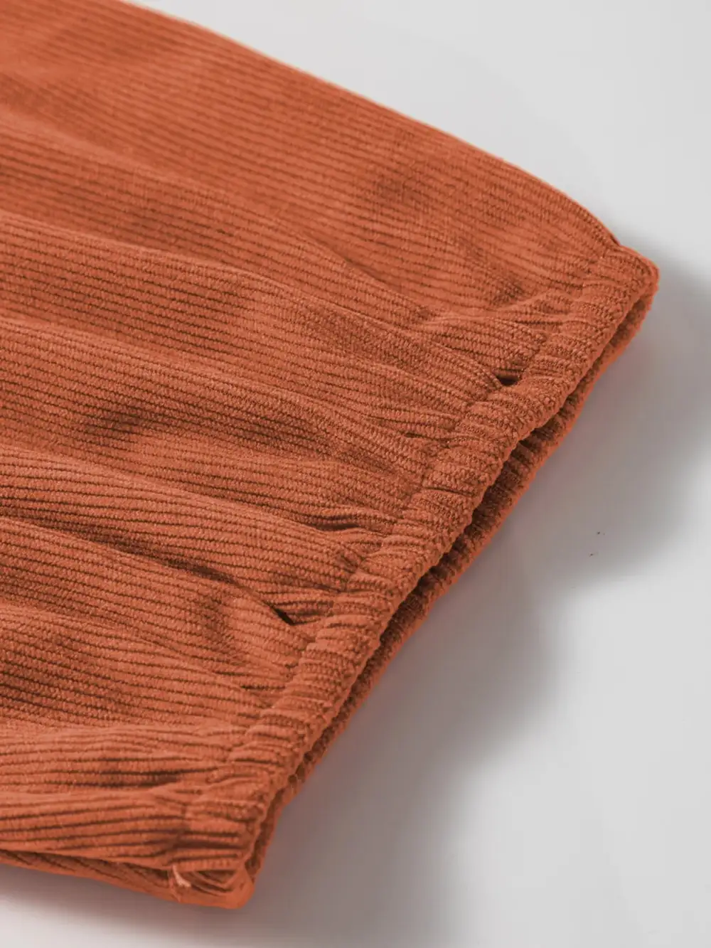 Corduroy Split Neck Mini Dress